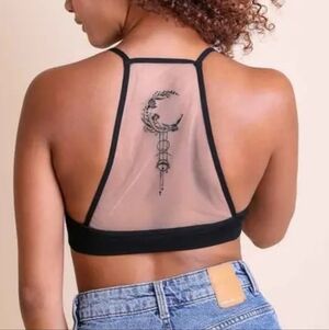 Cresent Moon dream catcher tattoo Mesh Bralette
